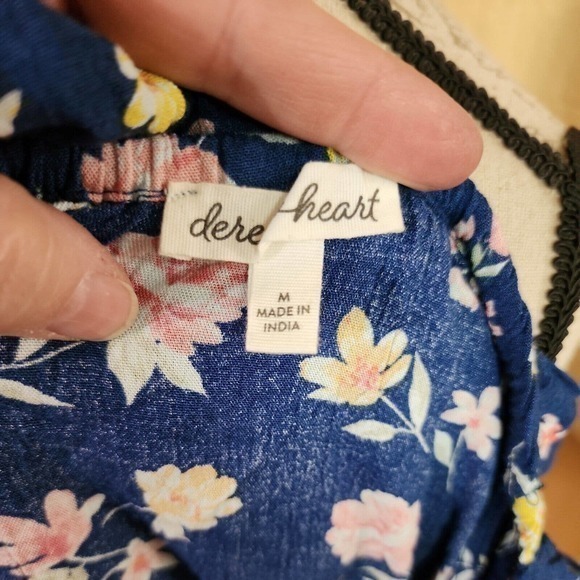 Derek Heart Dress Womens Size Medium Blue Knee Length Casual‎ Spring Summer - Picture 5 of 5